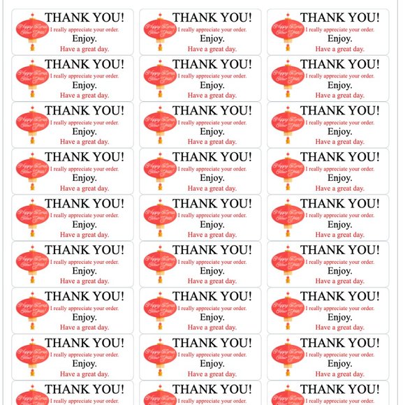 Thank You Stickers Order Shipping Labels Posh Shop Box Mailing Label Sticker - Picture 2 of 2